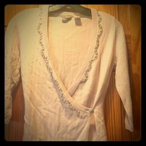 Barney’s New York bejeweled cashmere/ silk sweater